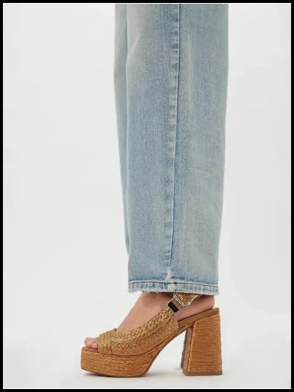 Retro Woven Platform Sandals Chunky Block Heel Slingback Heels